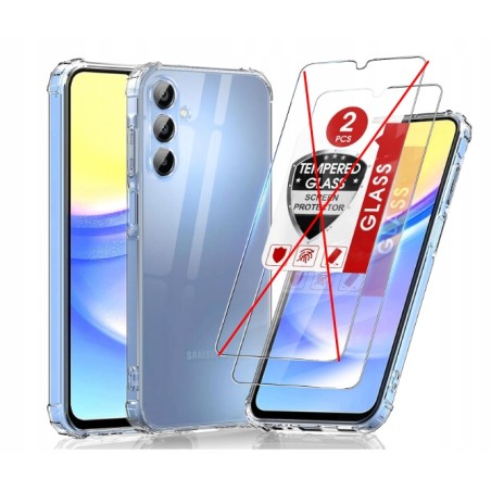 Outlet Etui LeYi do Samsung Galaxy A15/5G smukłe+ 1 szt szkło Hartowane