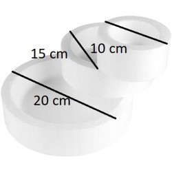 Outlet Baza styropianowa do tortu Ideen mit Herz 007030 3-piętrowa biała