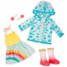 Glitter Girls Ubranko dla Lalki 36 cm Deluxe Rainy Day Zestaw Stylizacja