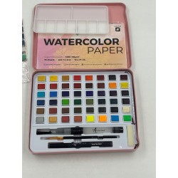 Outlet Artistro Farby Akwarelowe 48 Kolorów Zestaw w Metalowym Pudełku