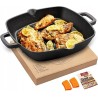 Outlet Patelnia grillowa Overmont 26 cm żeliwna