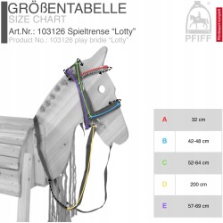 PFIFF Hobby Horsing trenda do zabawy dla konia materiałowa miękka czarna