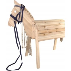 PFIFF Hobby Horsing trenda do zabawy dla konia materiałowa miękka czarna