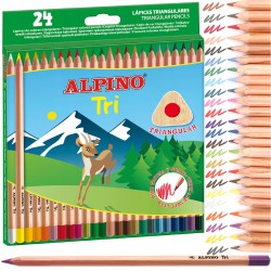 Outlet Kredki ołówkowe Alpino cedrowe trójkątne 24k