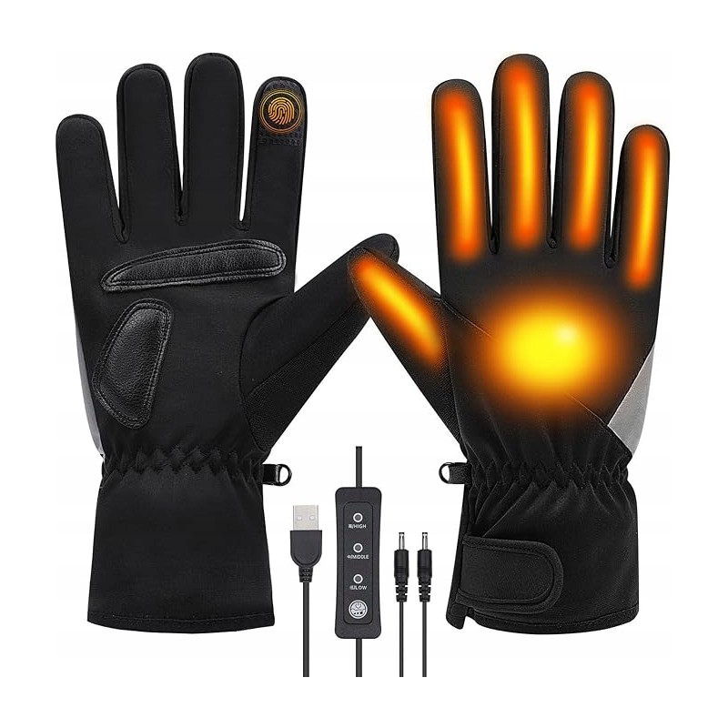 PODGRZEWANE RĘKAWICE RĘKAWICZKI ZIMOWE CIEPŁE ELEKTRYCZNE OGRZEWANE XL