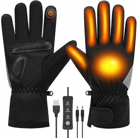 PODGRZEWANE RĘKAWICE RĘKAWICZKI ZIMOWE CIEPŁE ELEKTRYCZNE OGRZEWANE XL