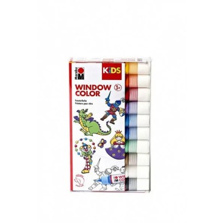 Outlet Marabu Window Color Farby do Szkła 10 szt x25 ml Zestaw Kolorów
