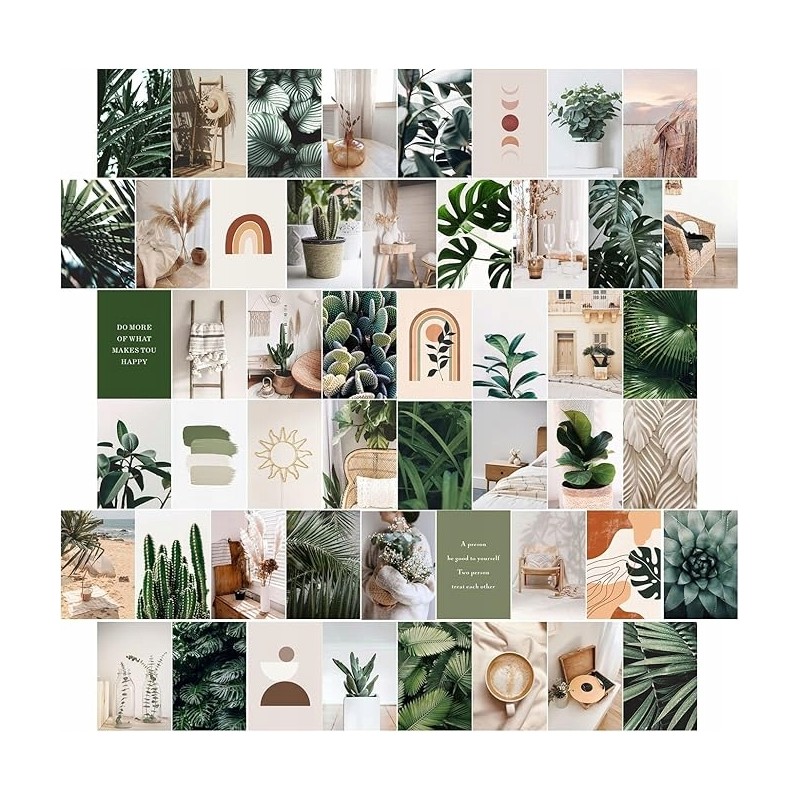 Zestaw do tworzenia kolaży ściennych 50 szt. estetyczne kwiaty 300 g/m2