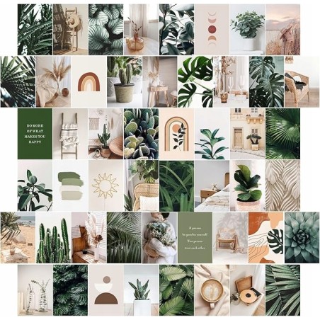 Zestaw do tworzenia kolaży ściennych 50 szt. estetyczne kwiaty 300 g/m2