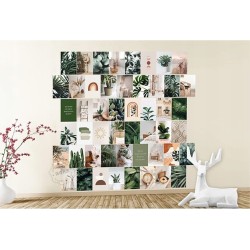 Zestaw do tworzenia kolaży ściennych 50 szt. estetyczne kwiaty 300 g/m2