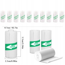 Mini papier termiczny do Aparat Blow biały 1szt. wysoka jakość 5,7x2.5cm