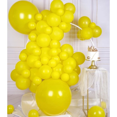 ZESTAW BALONY ŻÓŁTE 100 SZTUK +WSTĄŻKA TAŚMA DO ŁUKU GIRLANDA CE