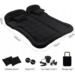Outlet Materac DWUOSOBOWY Samochodowy Dmuchany Z Pompką 170x130cm Kemping