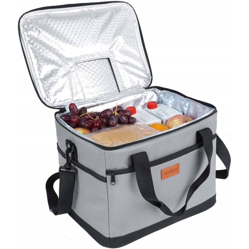 Torba termiczna Kollea Piknikowa 30 l idealna w podróży na grillu szara