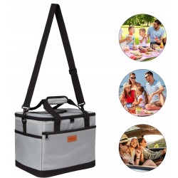 Torba termiczna Kollea Piknikowa 30 l idealna w podróży na grillu szara