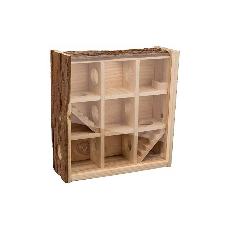 Outlet Trixie Drewniana Wieża Labirynt dla gryzoni Natural Living 30×30×10
