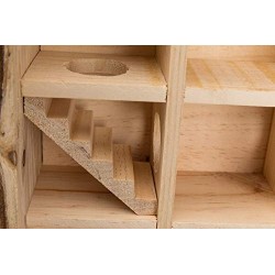 Outlet Trixie Drewniana Wieża Labirynt dla gryzoni Natural Living 30×30×10