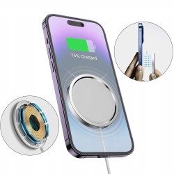 Ładowarka bezprzewodowa Koanni 15W biały USB typ C MagSafe