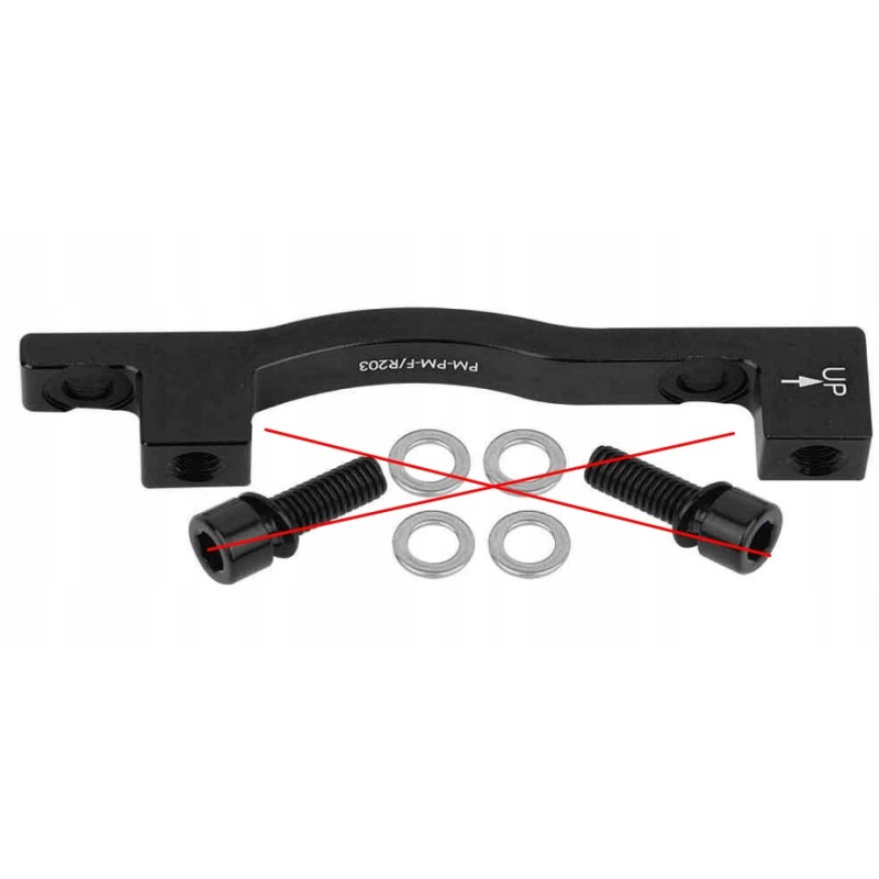 Outlet Adapter hamulca tarczowego rowerowego A F203 post mount czarny MTB