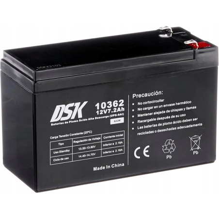 Outlet DSK 10362 akumulator ołowiowy AGM 12V 7.2Ah do UPS alarm zasilanie