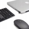 Outlet klawiatura bezprzewodowa QWERTY hiszpańska z myszą USB 2.4 GHz slim