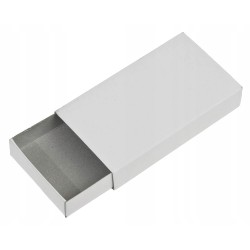 Pudełko na zapałki duże klasyczne 11x6 x2 cm białe tekturowe komplet 12 szt