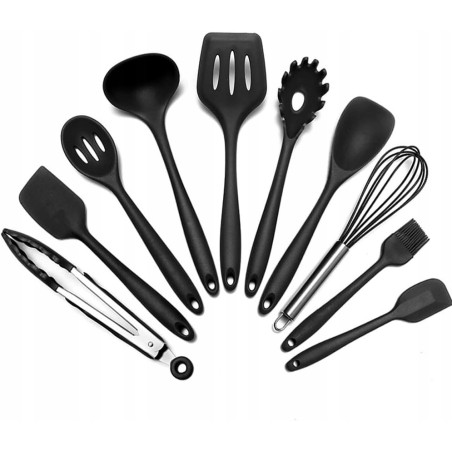 Zestaw silikonowych przyborów kuchennych 10 szt nieprzywierające elastyczne
