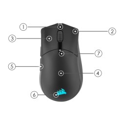 Outlet Myszka bezprzewodowa Corsair Sabre Pro sensor optyczny 26000 dpi