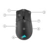 Outlet Myszka bezprzewodowa Corsair Sabre Pro sensor optyczny 26000 dpi