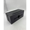 Outlet Organizer na kable czarny pudełko drewniany lekki 32 x 15 x 14.5 cm
