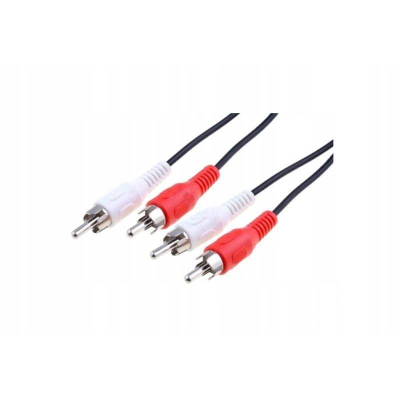 Outlet Goobay 50341 Kabel stereo 2x cinch 20 m przewód audio okrągły czarny