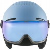 Kask narciarski dziecięcy Alpina Zupo Visor Q-Lite smoke/ blue matt 51-55 c