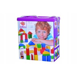 Kolorowe drewniane klocki w wiaderku 100 el. 0171 FSC 100% bezpieczne CE