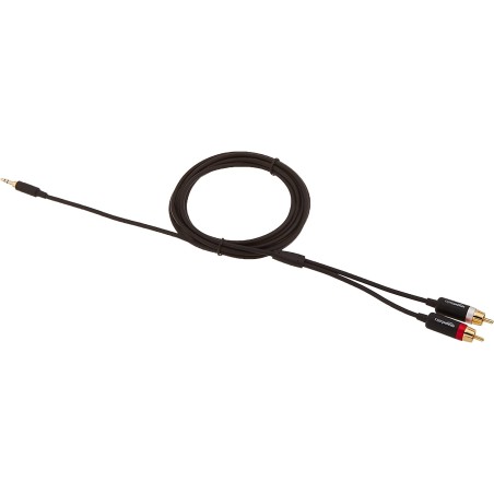 Outlet AmazonBasics PBH-19822 kabel audio dł. 2,4 m 3.5mm 2 x RCA Czarny