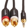 Outlet AmazonBasics PBH-19822 kabel audio dł. 2,4 m 3.5mm 2 x RCA Czarny