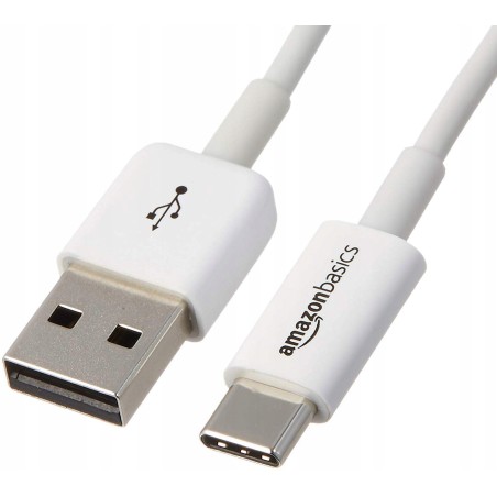 Outlet Kabel AmazonBasic USB - USB typ C dł.1,8 m biały max 480 Mb/s 15 W