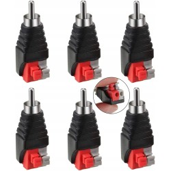 Outlet Adapter RCA ZL084LUM do głośników 6 szt. Greluma złącze AV śrubowe