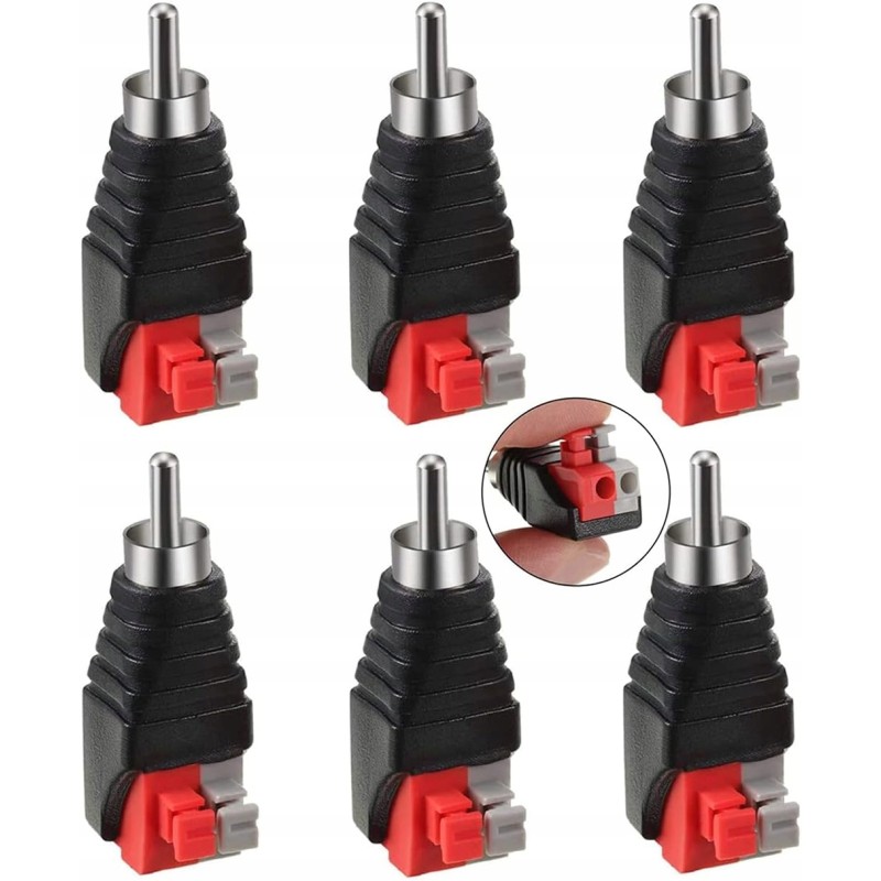 Outlet Adapter RCA ZL084LUM do głośników 6 szt. Greluma złącze AV śrubowe