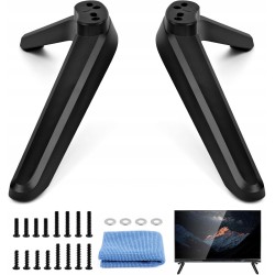 Outlet MINISOISO Uniwersalny stojak TV czarny z zestawem śrub stabilny