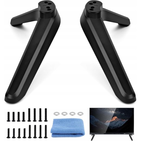 Outlet MINISOISO Uniwersalny stojak TV czarny z zestawem śrub stabilny