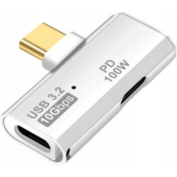 Outlet Adapter USB C OTG 2w1 PD 100W szybki transfer 10Gb s ładowanie biały