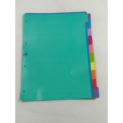 Oxford Strongline przekładki do segregatora A4 10 kolorów karton 200g