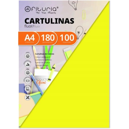 Outlet OFITURIA papier karton A4 180g fluorescencyjny żółty 100 arkuszy