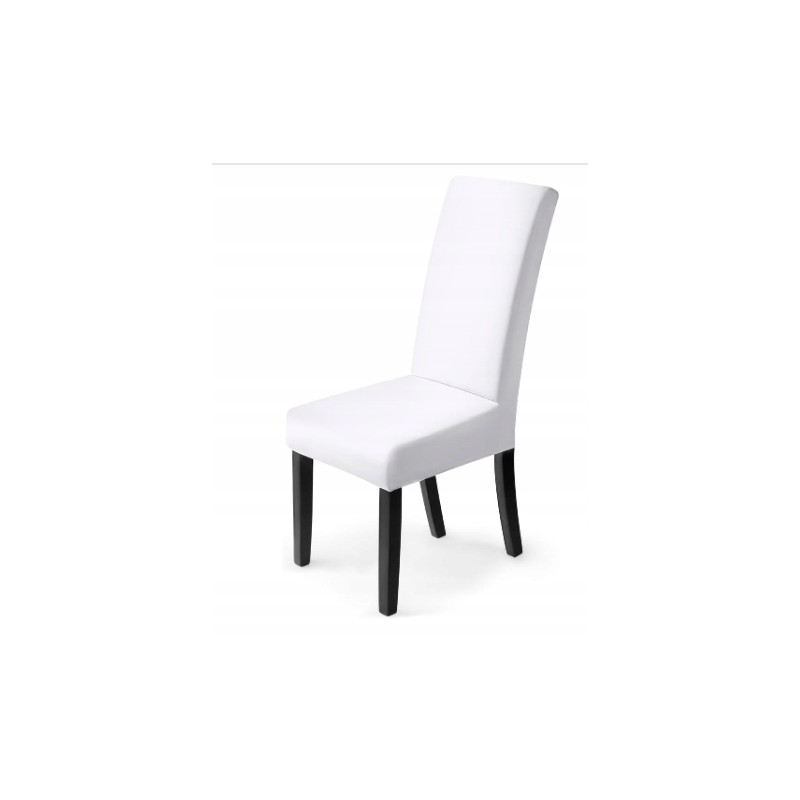 Elastyczne pokrowce na krzesła 6 szt. białe uniwersalne stretch 50x50x60 cm