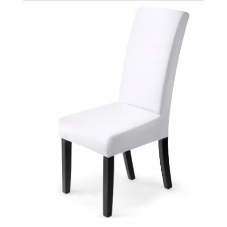 Elastyczne pokrowce na krzesła 6 szt. białe uniwersalne stretch 50x50x60 cm