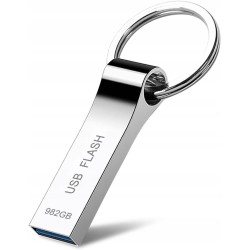 Outlet PENDRIVE 982GB USB 2.0 srebrny lekki poręczny ergonomiczny metal