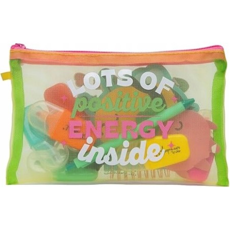 Outlet Piórnik szkolny zestaw notes zakreślacze naklejki długopis organizer