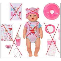 Outlet BABY born Interaktywna Lalka Emma Niemowlę 43 cm Bobas 3 lata +