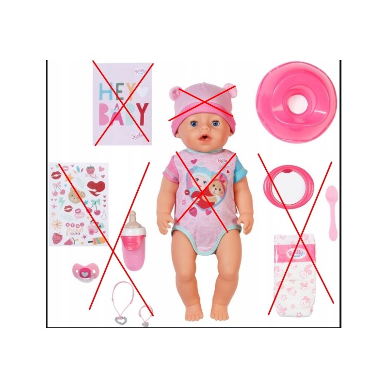 Outlet BABY born Interaktywna Lalka Emma Niemowlę 43 cm Bobas 3 lata +