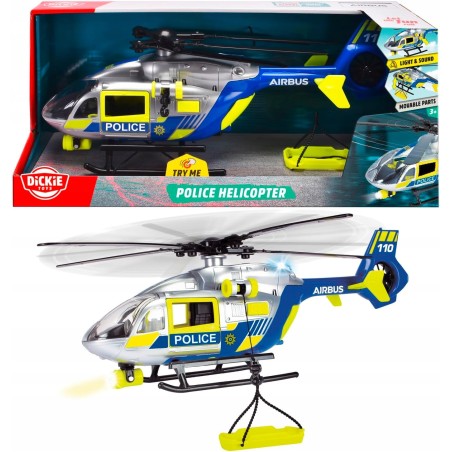 HELIKOPTER POLICYJNY DLA DZIECI Z DŹWIĘKIEM E0221 Dickie Toys + wciągarka